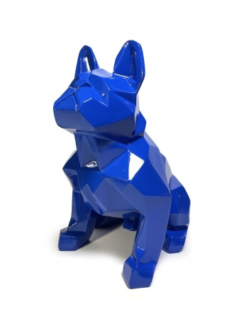 Статуэтка Bulldog полигональный синий лак