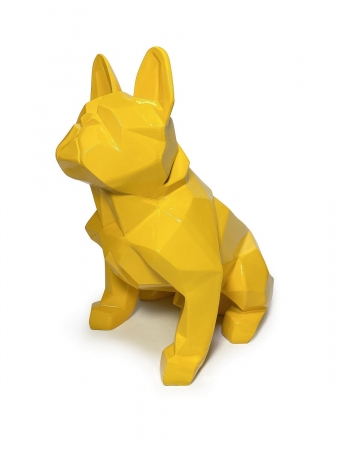 Статуэтка Bulldog полигональный желтый лак