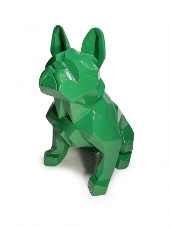 Статуэтка Bulldog полигональный зеленый лак